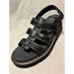 Dr. Martens Size 8 Yelena Sequin Black Leather Women’s Sandals
